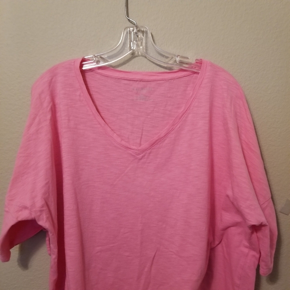 Talbots Plus Petite size 2XP Pink V Neck Top pit to pit 24, pit to hem 16 - Picture 4 of 8